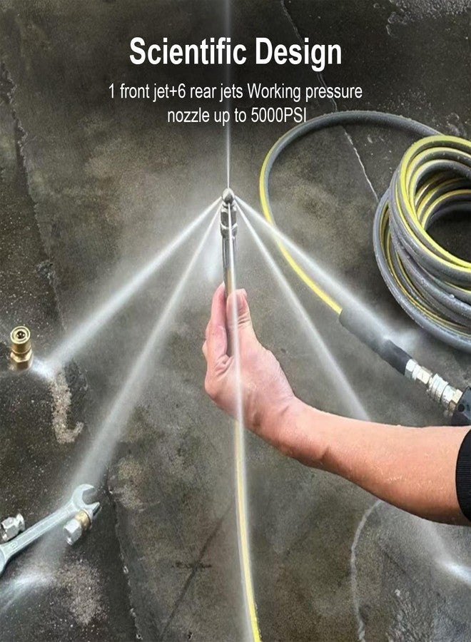 piercing Drain Cleaning Tool, Nozzle for Pressure Washer, Quick Connector for Pressure Washer, Effective Sewer Line Cleaning and Pipe Maintenance Solution, 1/4 Inch Quick Connect - Image 4